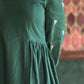 Ira gathered dress/kurta-Green