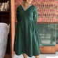 Ira gathered dress/kurta-Green