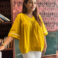 Suti handloom top-Yellow