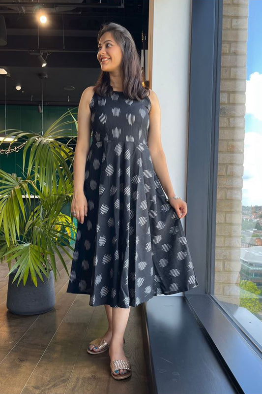 Maya Circular Ikat dress