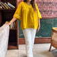 Suti handloom top-Yellow