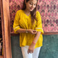 Suti handloom top-Yellow