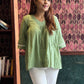 Suti handloom top-Mint green