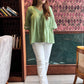 Suti handloom top-Mint green