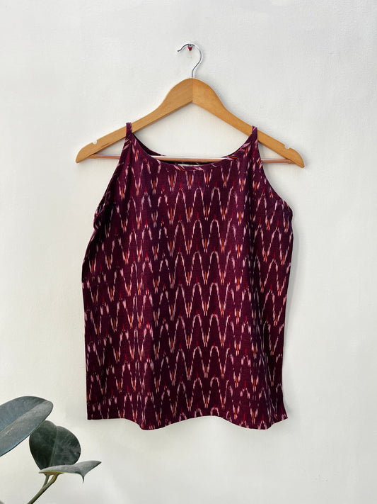 Wine Ikat camisole-S