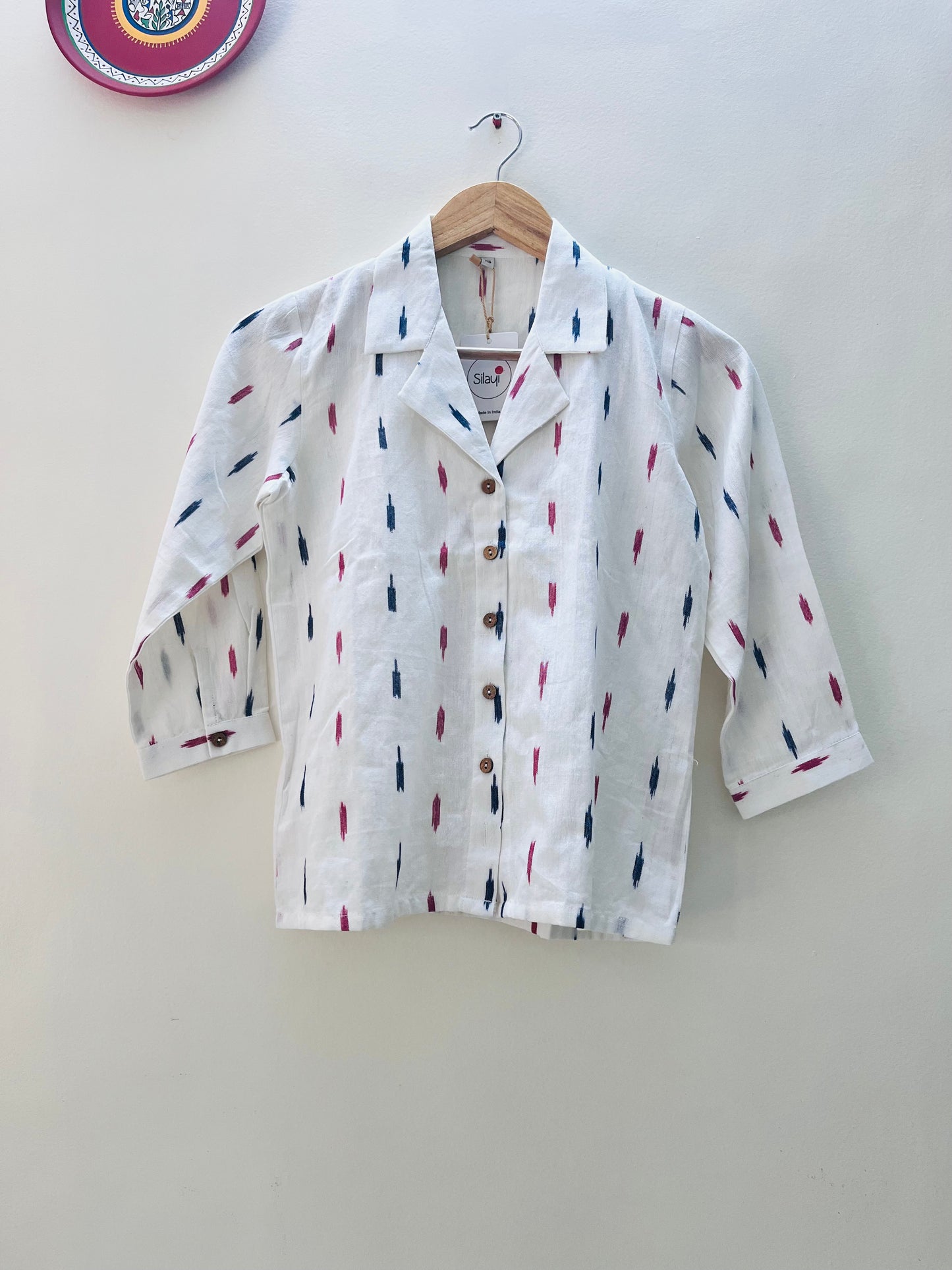 Daisy white Ikat shirt