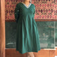 Ira gathered dress/kurta-Green