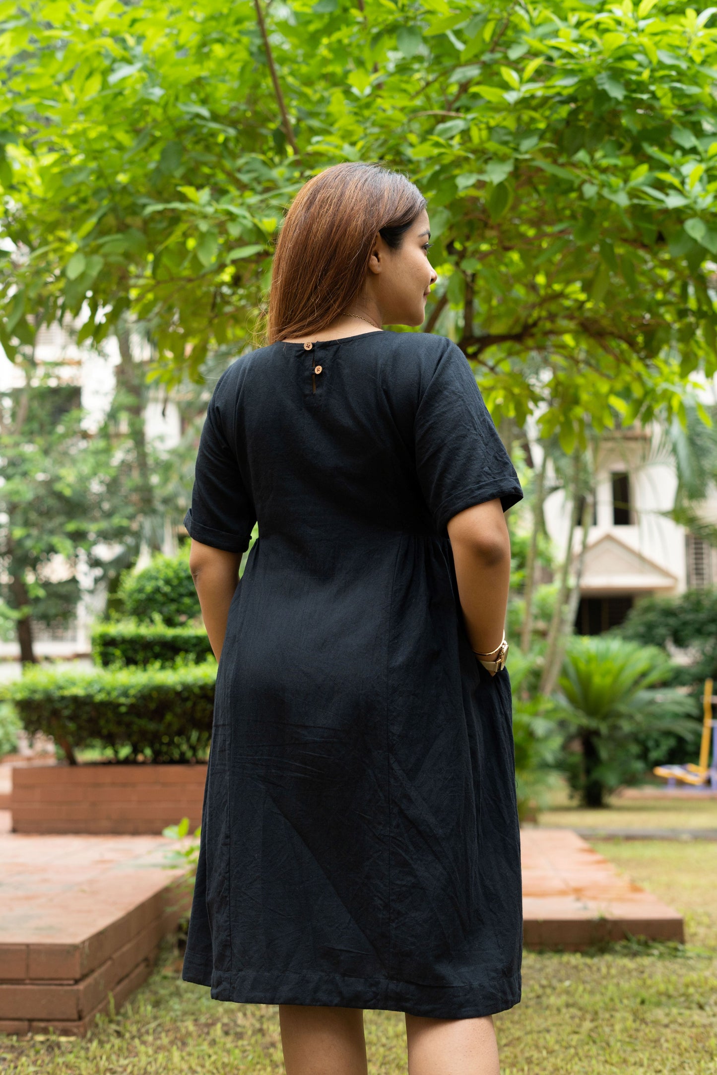 Barkat handspun dress-Black