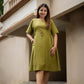 Barket handspun dress- Olive