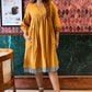 Poppy handloom dress- Mustard