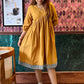 Poppy handloom dress- Mustard