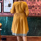 Poppy handloom dress- Mustard