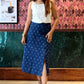 Zoey Ikat skirt - Navy